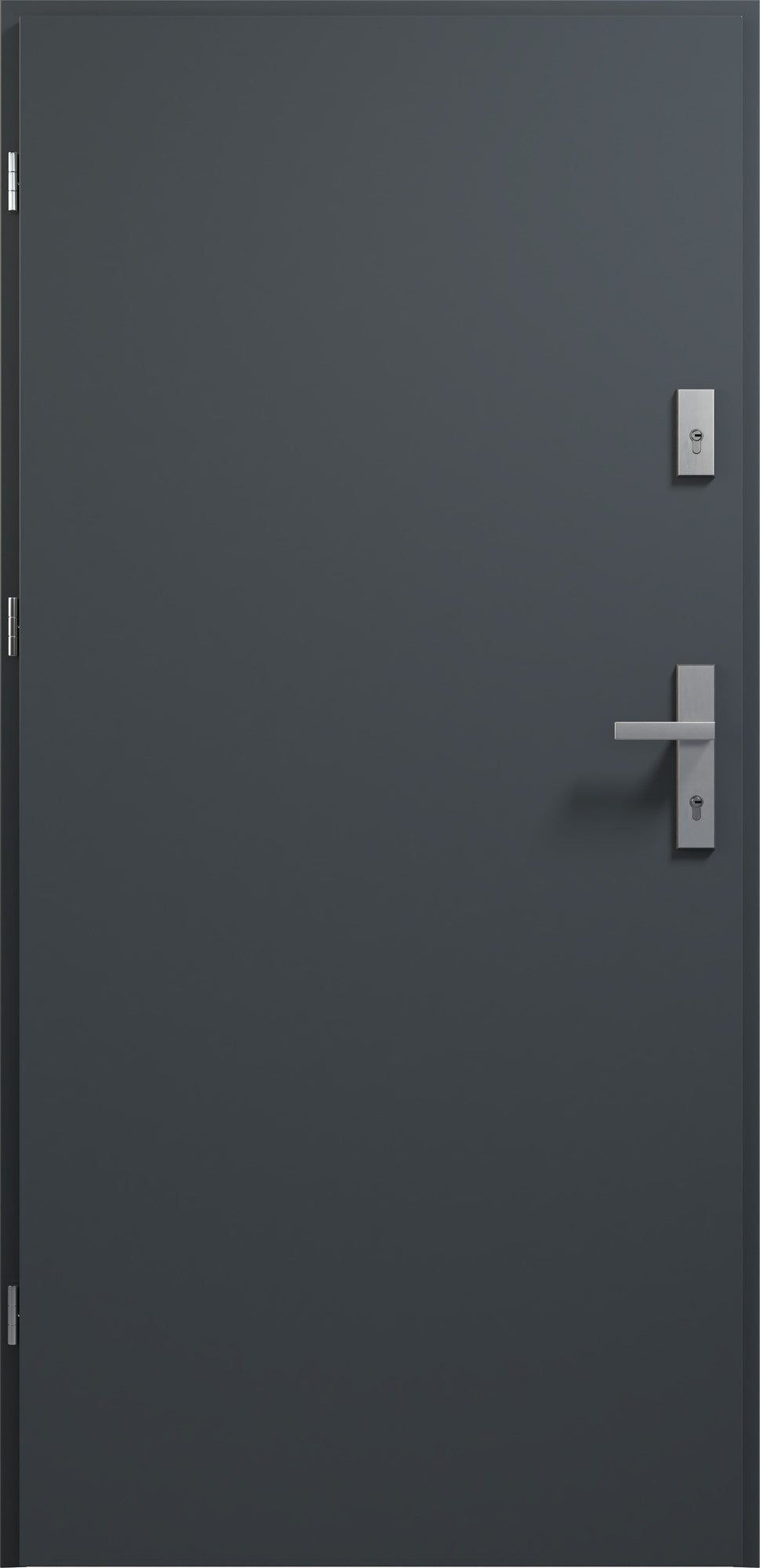 Drzwi zewnętrzne akustyczne 70 VIVALDI RC3/ 44dB antracyt 90 lewe + zestaw okuć KL 3