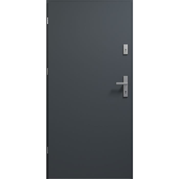 Drzwi zewnętrzne akustyczne 70 VIVALDI RC3/ 44dB antracyt 80 lewe + zestaw okuć KL 3