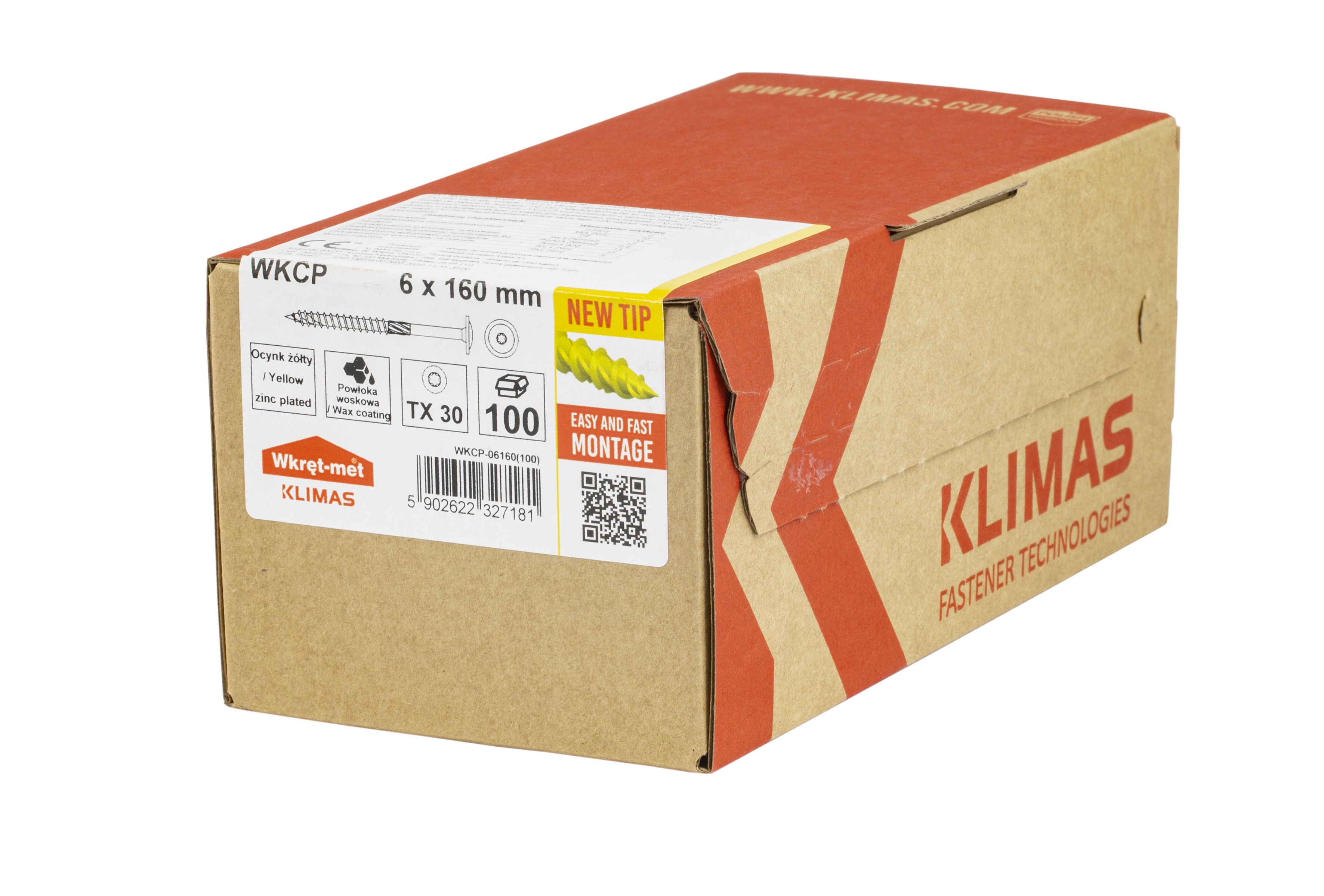 Wkręt do łączników ciesielskich z łbem talerzykowym 6x160 mm (5 kg.) 1