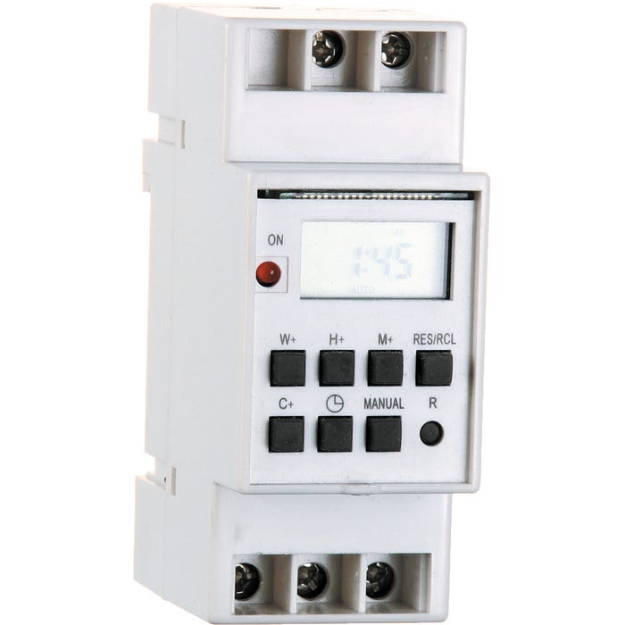 Wyłącznik czasowy elektroniczny 7-dniowy, 8 programów