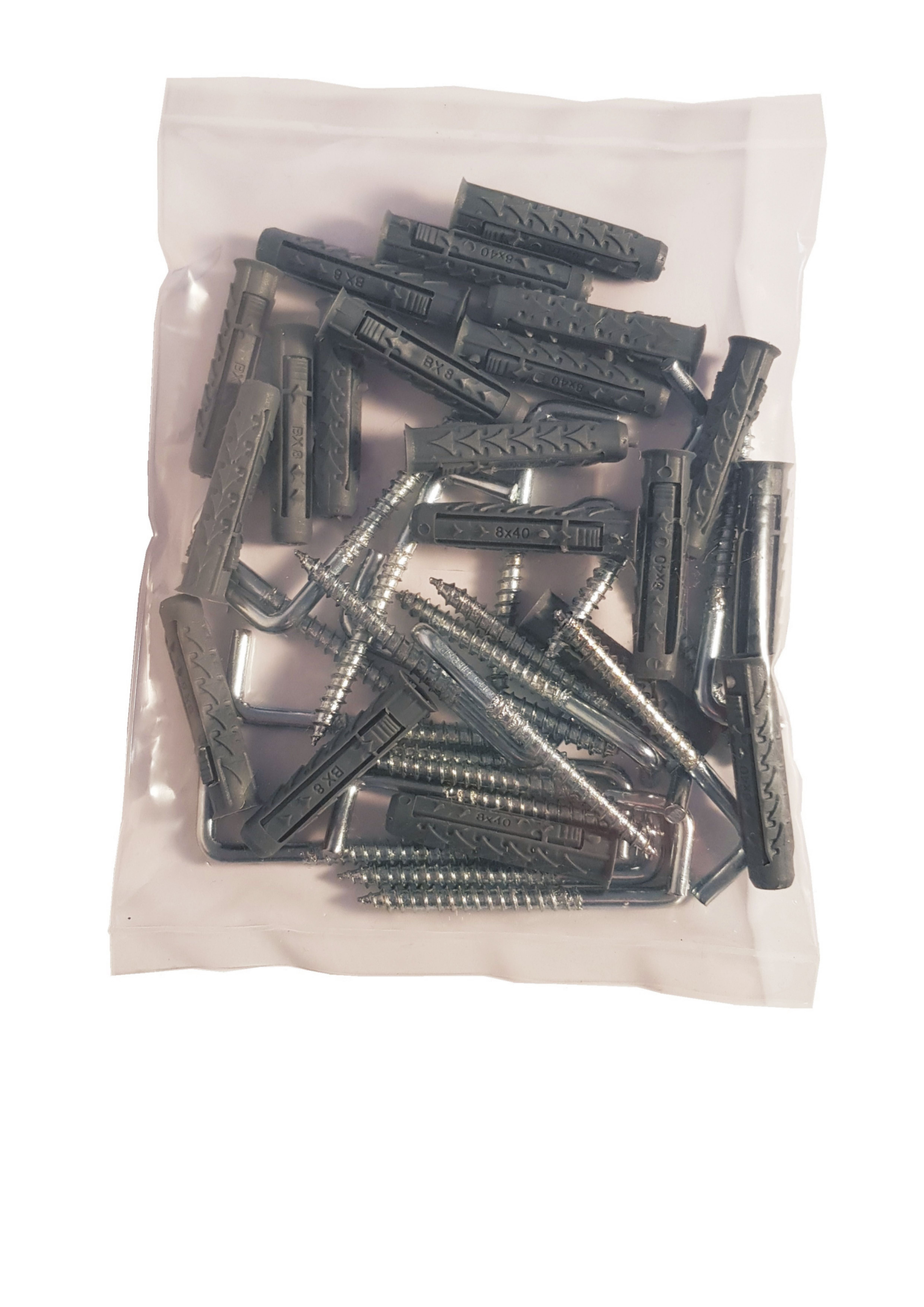 Kołek rozporowy fi 8 z hakiem prostym (20 szt.) 2