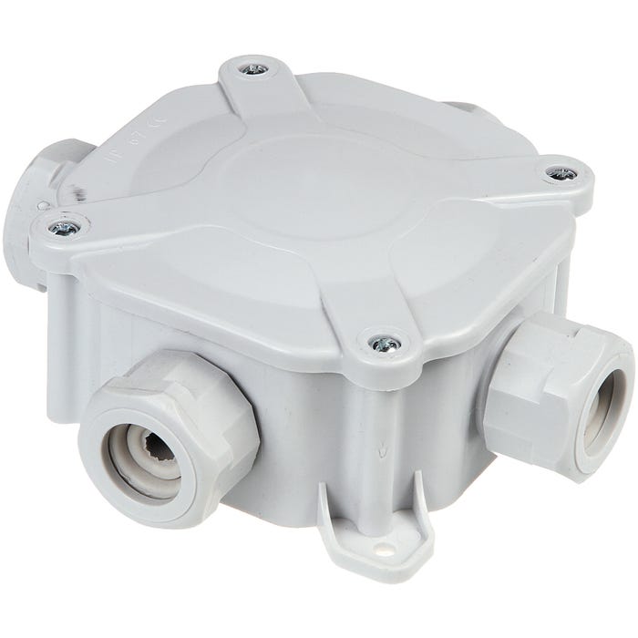 Puszka hermetyczna IP56 4xPG16 100x100x50mm z dławnicami