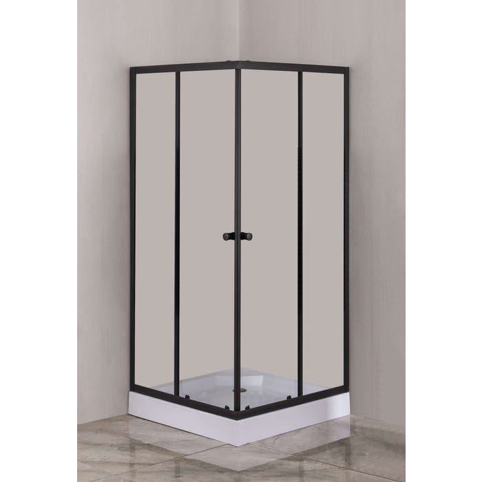 Kabina prysznicowa Aveeo Naki 80 cm z brodzikiem czarna