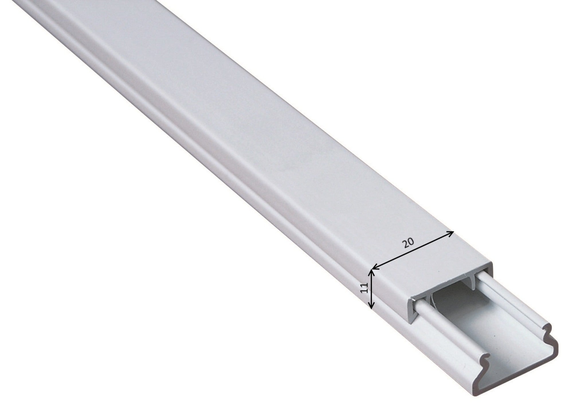 Listwa kablowa MKE 11x20mm UV biała 2m