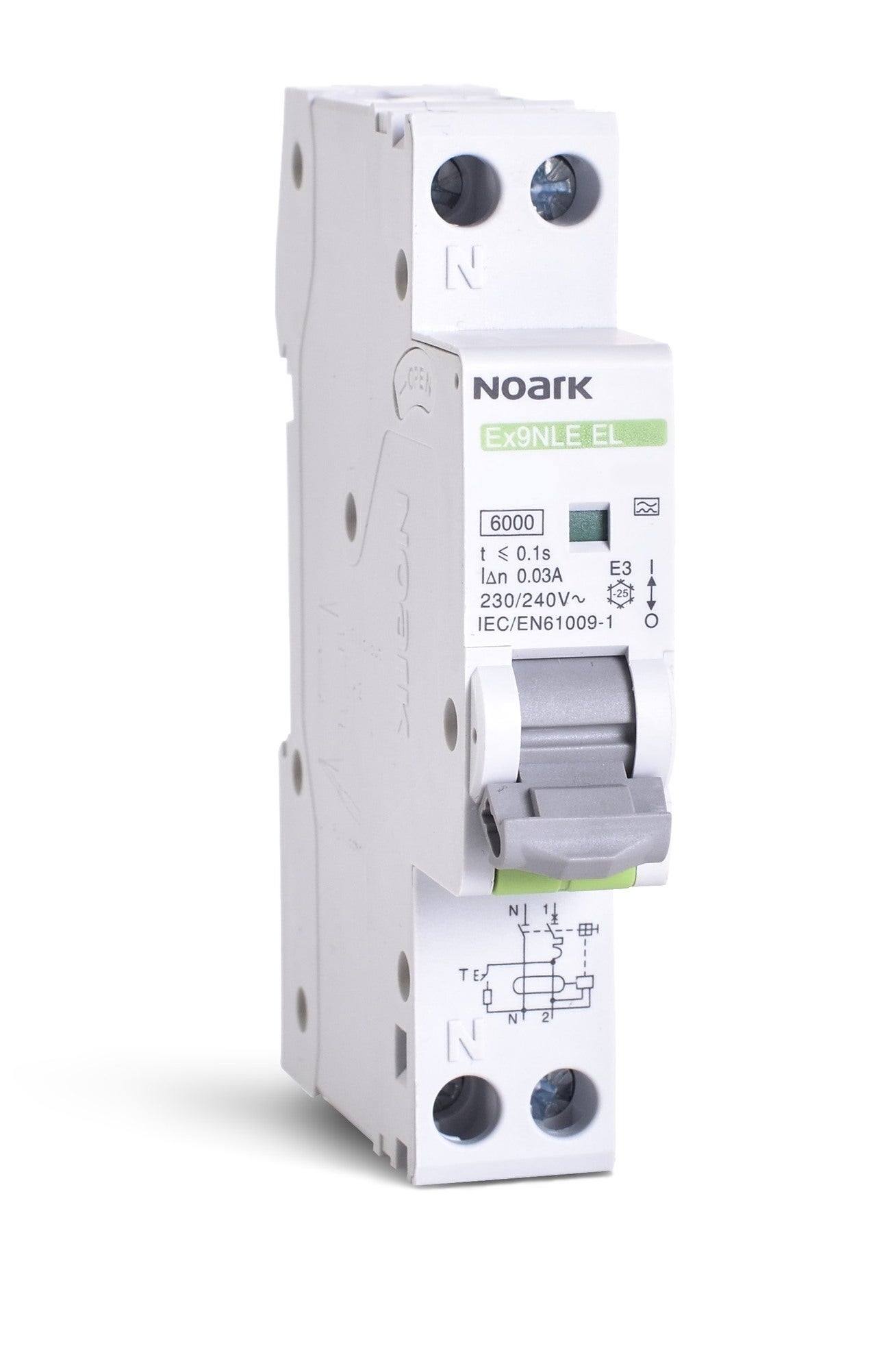 Wyłącznik różnicowo-nadprądowy 1P+N, B 25A, 30mA, A, 111164 Noark 0