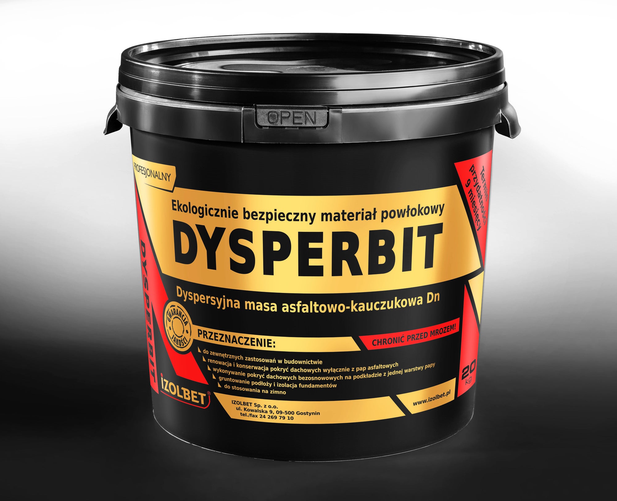 Dyspersyjna masa asfaltowo-kauczukowa Izolbet Dysperbit 20 kg 0