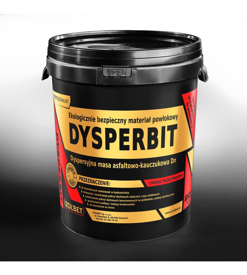 Dyspersyjna masa asfaltowo-kauczukowa Izolbet Dysperbit 20 kg