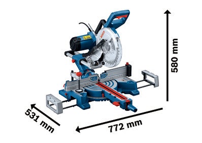 Piła ukosowa BOSCH Pro Heavy Duty GCM 254 D, 1800 W 13