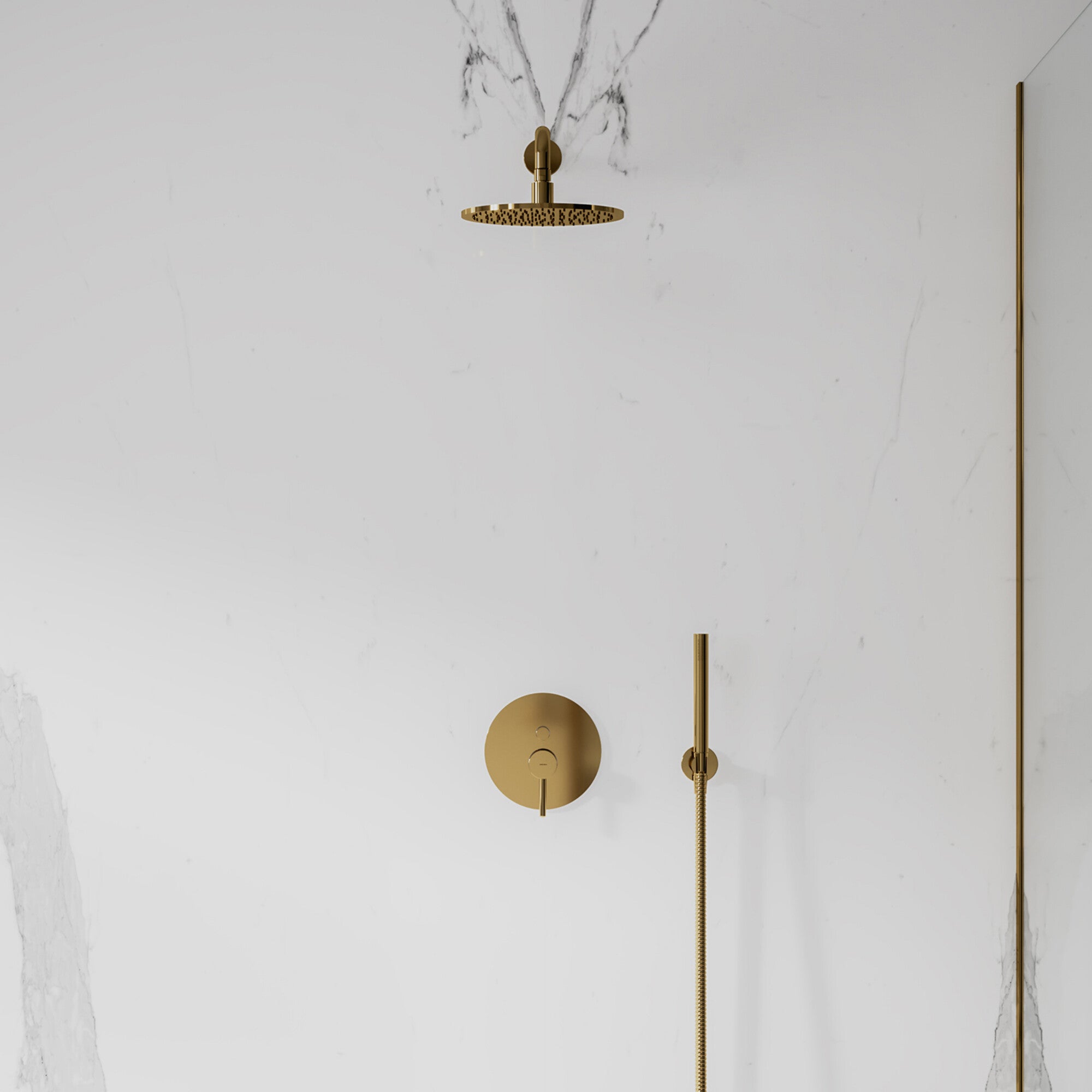 System prysznicowy podtynkowy Omnires Y złoty błyszczący 2