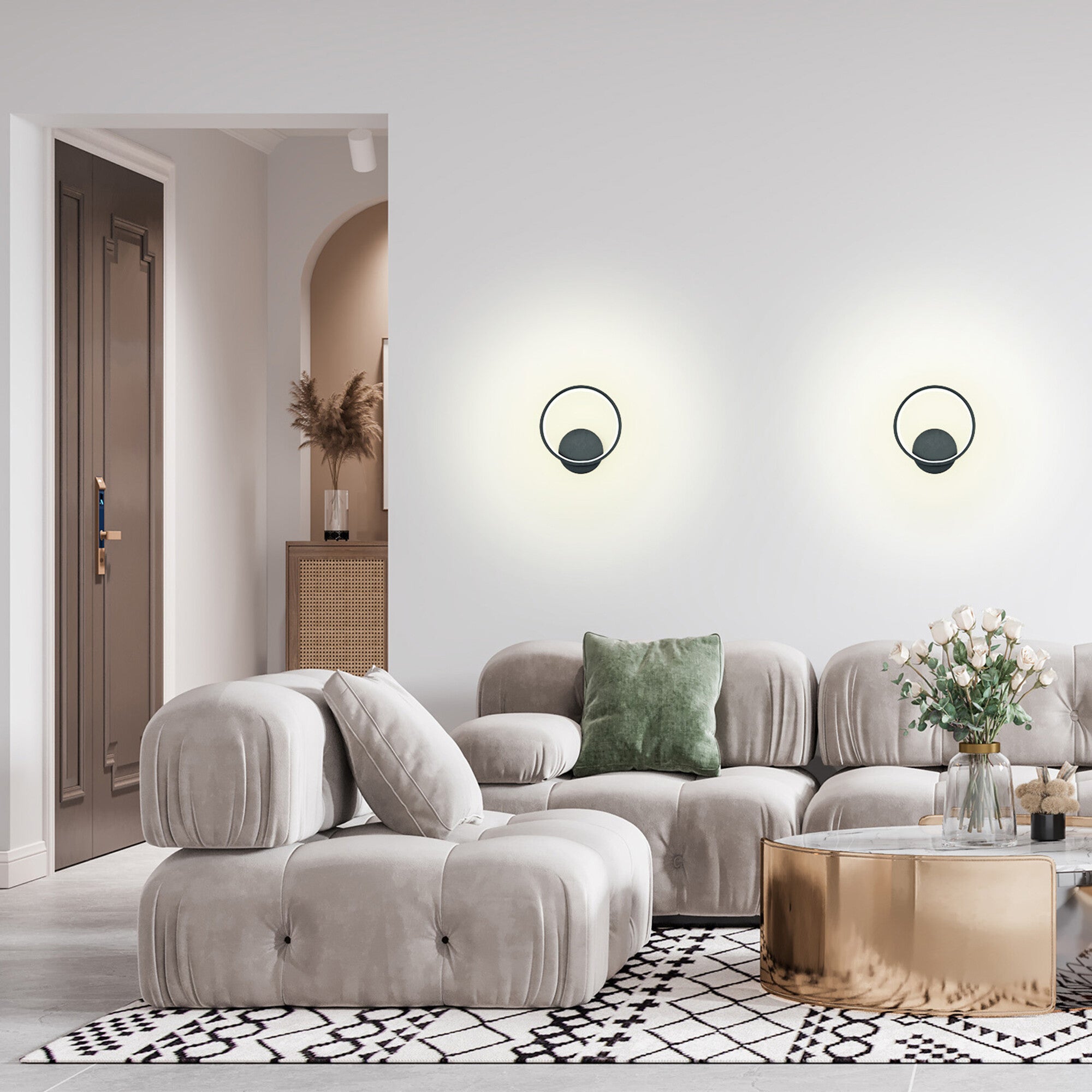 Kinkiet ścienno-sufitowy Roman 18W 700lm czarny 8