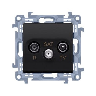 Simon 10 czarny gniazdo R-TV-SAT końcowe