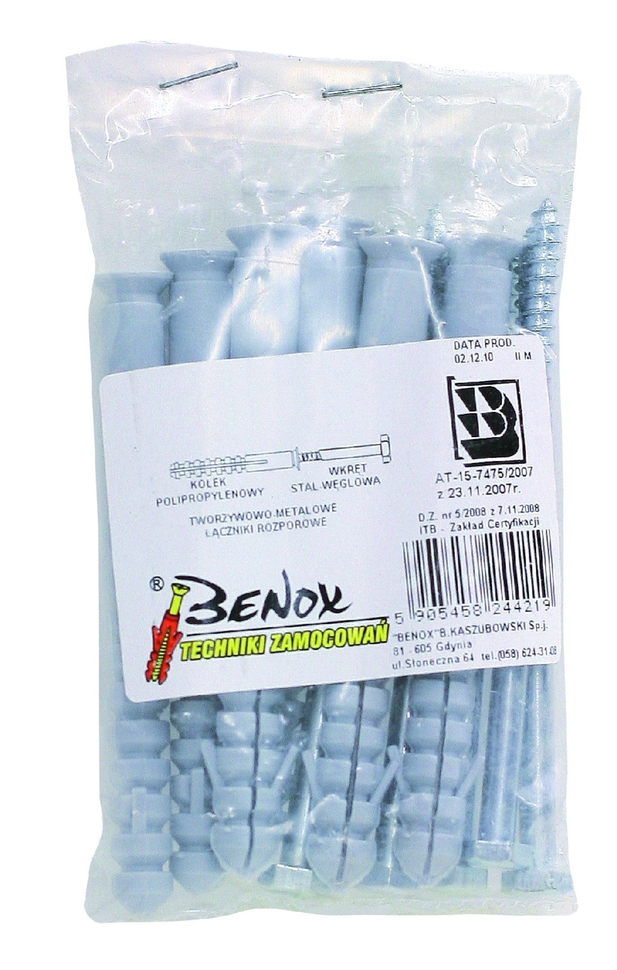 Kołek ramowy rozporowy z wkrętem 10x160 mm (4 szt.)