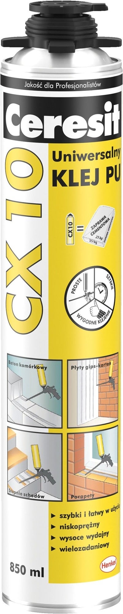 Klej poliuretanowy uniwersalny CX10 Ceresit 850 ml 