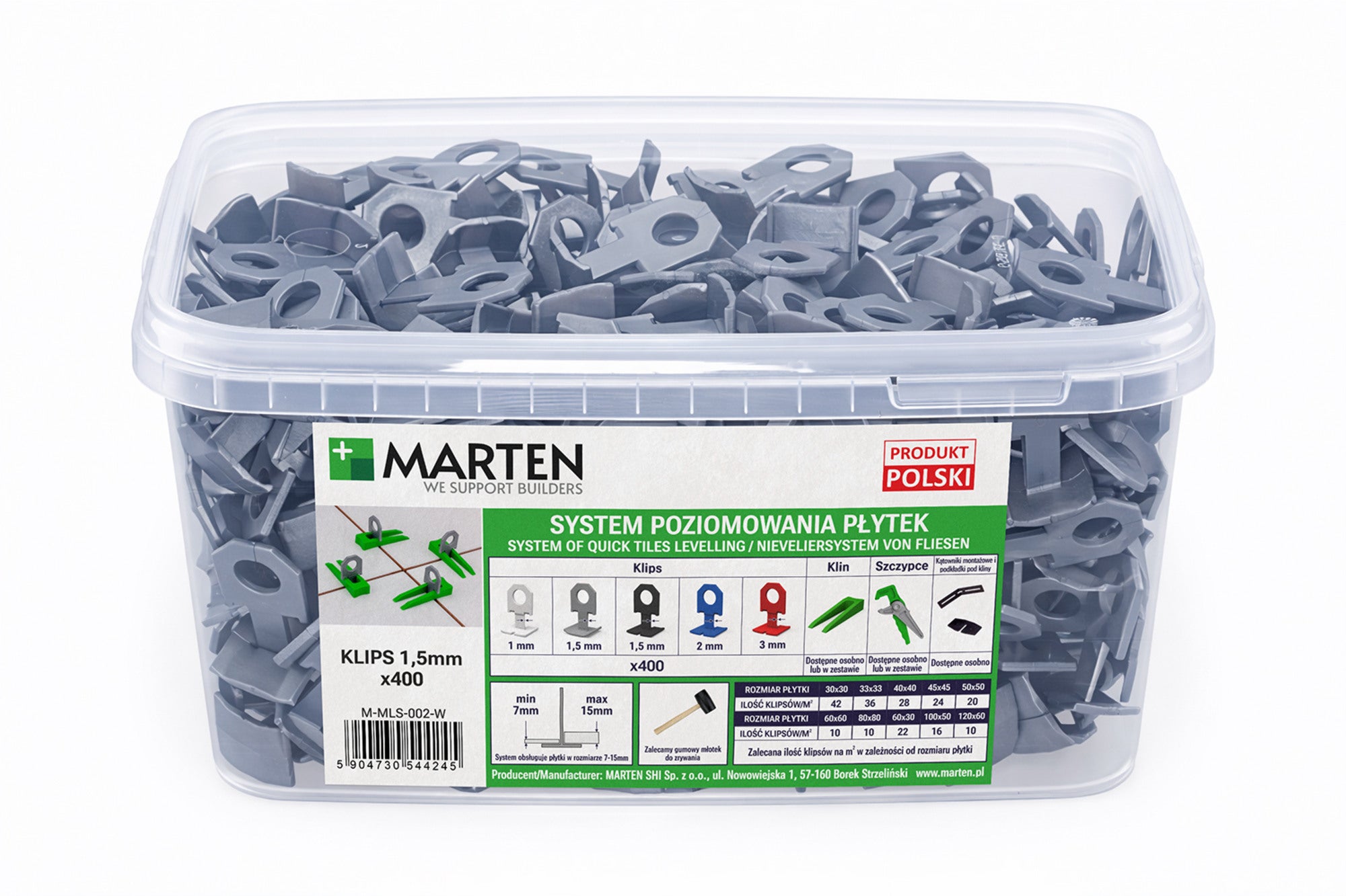 System do poziomowania płytek Klips opak. 400 szt. 1
