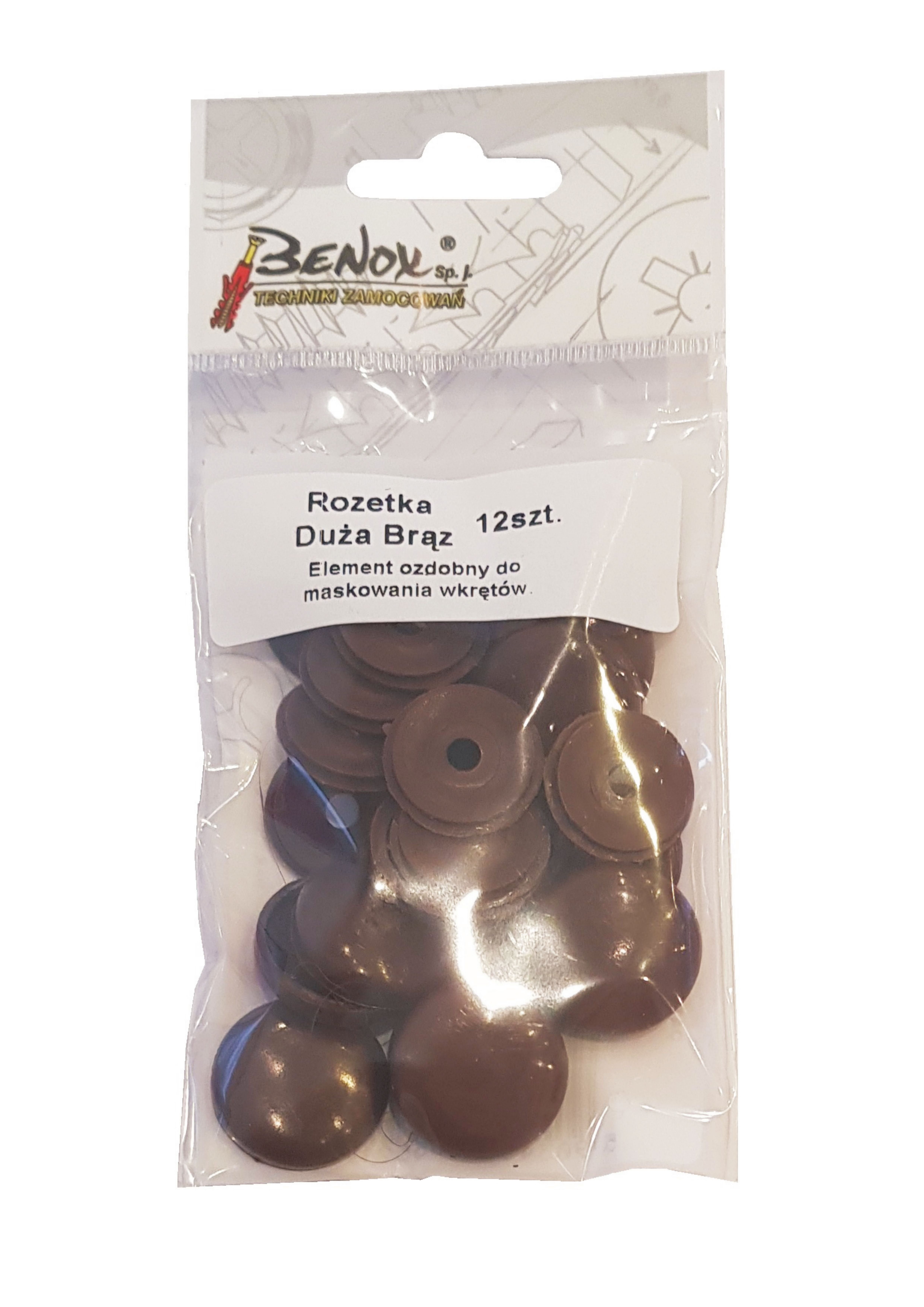 Rozetka ozdobna duża brązowa (12 szt.) 1