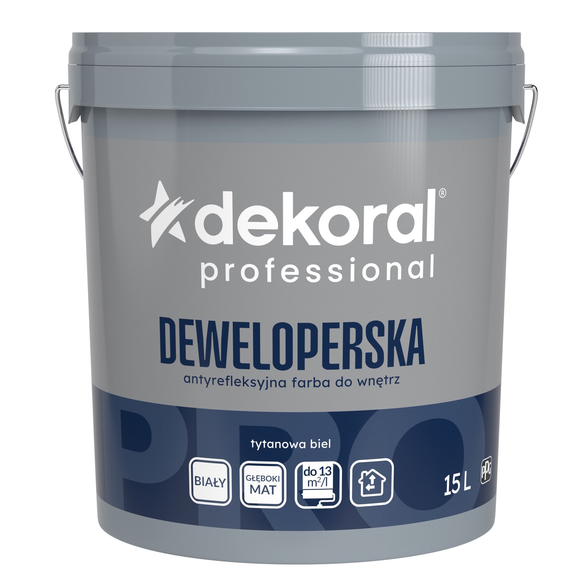Dekoral professional farba biała deweloperska 15l 0