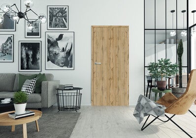 Skrzydło pełne gładkie 80 lewe dąb olejowany 1