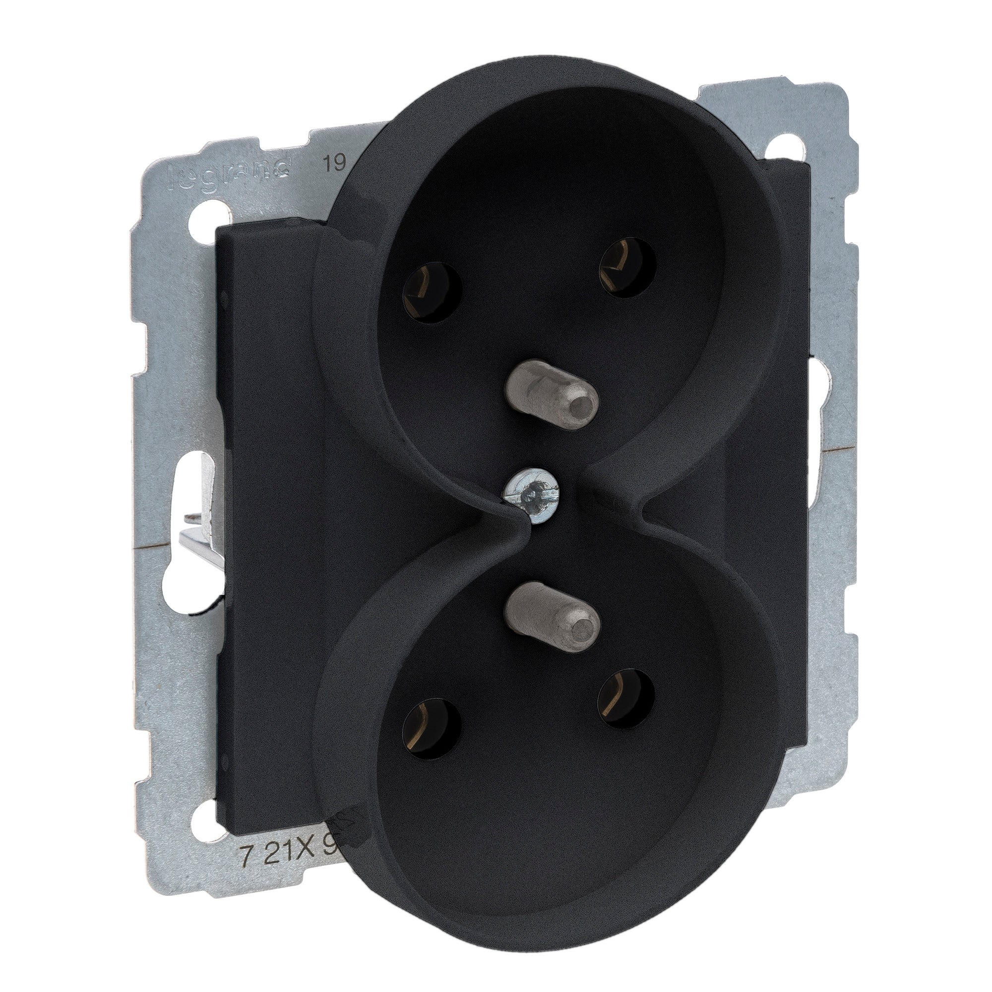 Suno czarny gniazdo 2x2P+Z