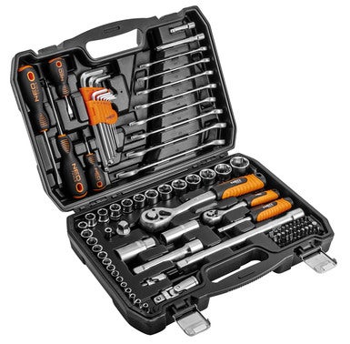 Zestaw kluczy nasadowych 1/2 i 1/4" 10-206 NEO, 100 szt. 3