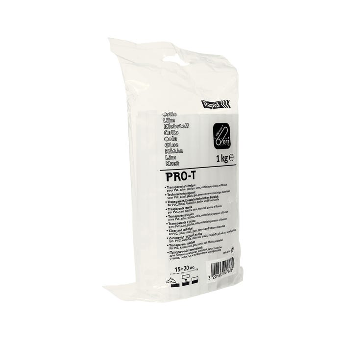 Wkłady klejowe do kabli i tworzyw sztucznych PRO-T 12x190 mm, 1 kg