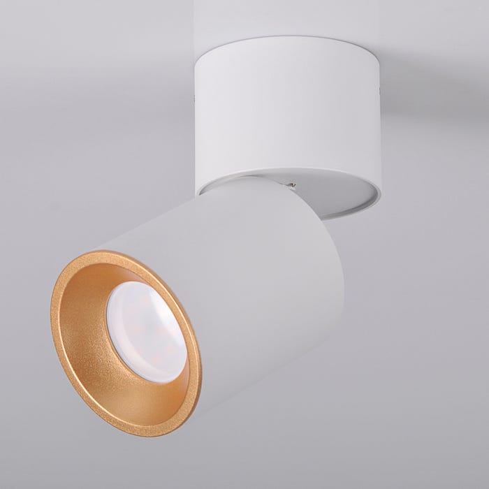 Oprawa natynkowa Obracalna GU10 biało-złota 3