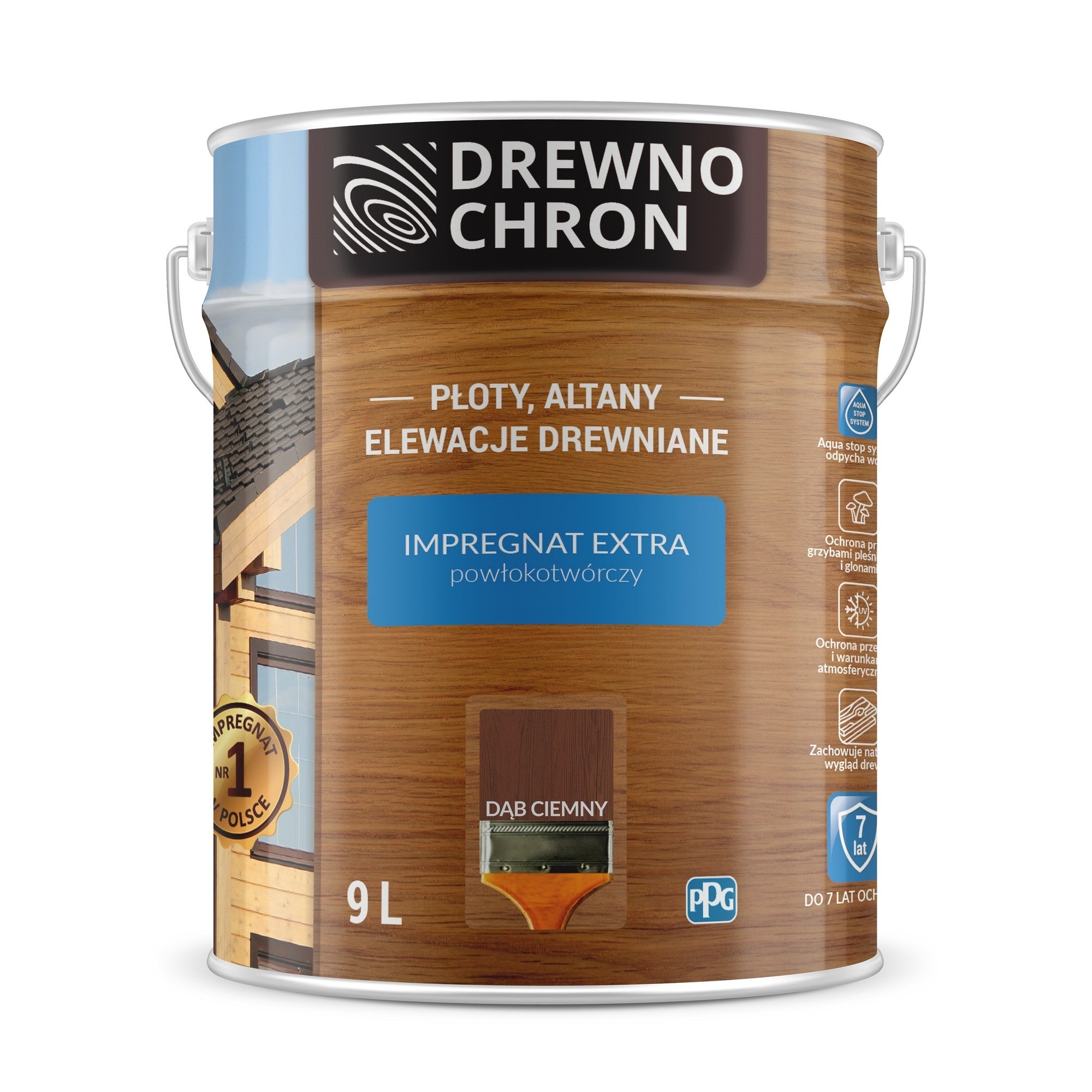 Impregnat Drewnochron Extra dąb ciemny 9l 1
