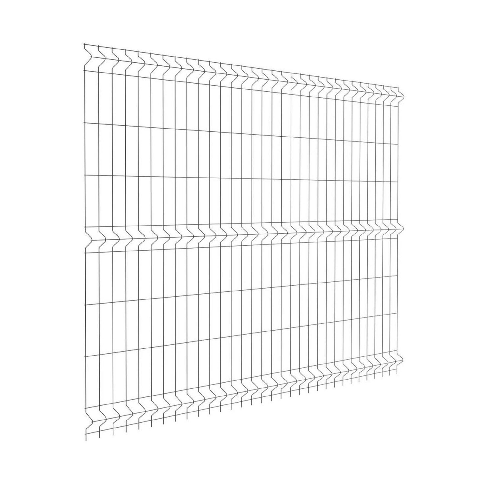 Panel ogrodzeniowy 3D, ocynk, 153x250 cm, oczko 80x200 mm drut 3.1 mm 0