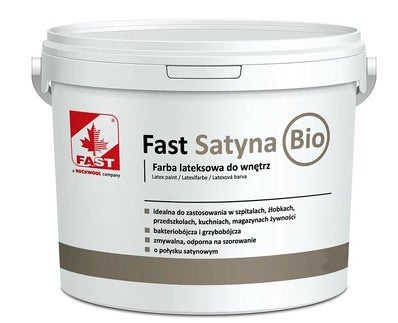 Farba lateksowa Satyna-Bio Fast biała 2,5l