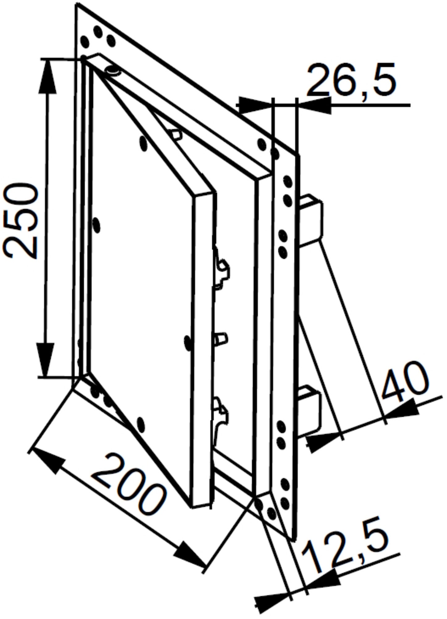 Klapa rewizyjna 20x25x1.25 1