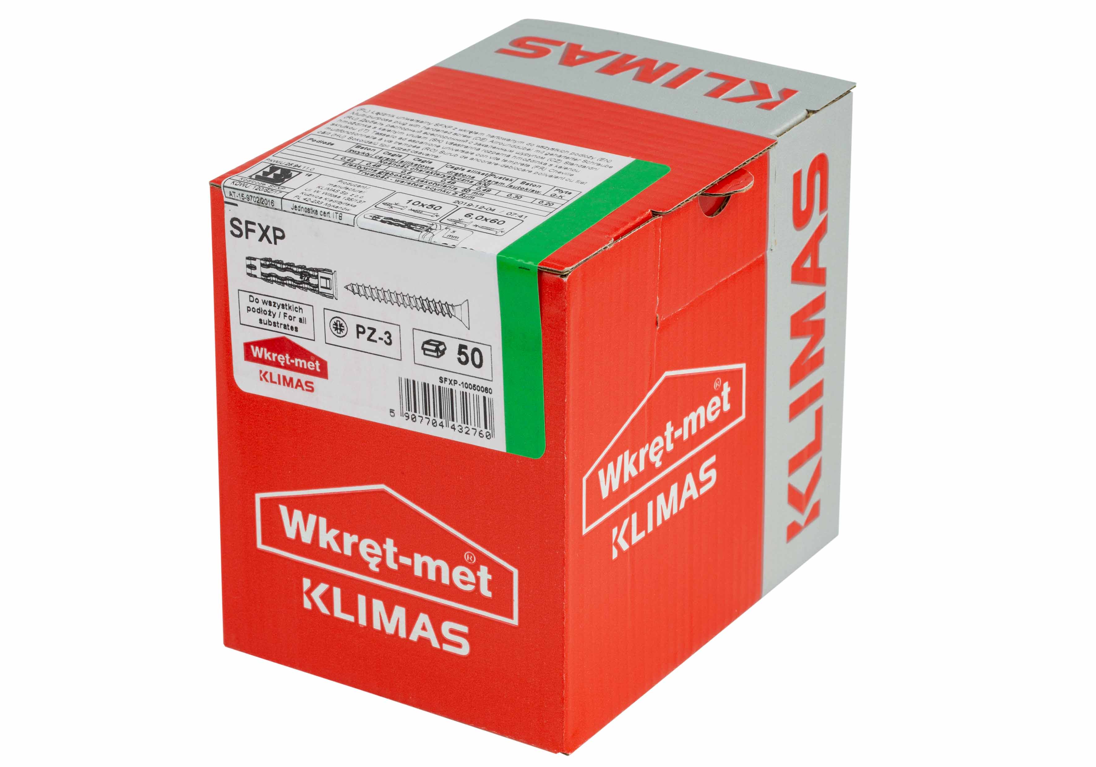 Kołek uniwersalny fi 6 z wkrętem 30x50 mm (100 szt.) 1