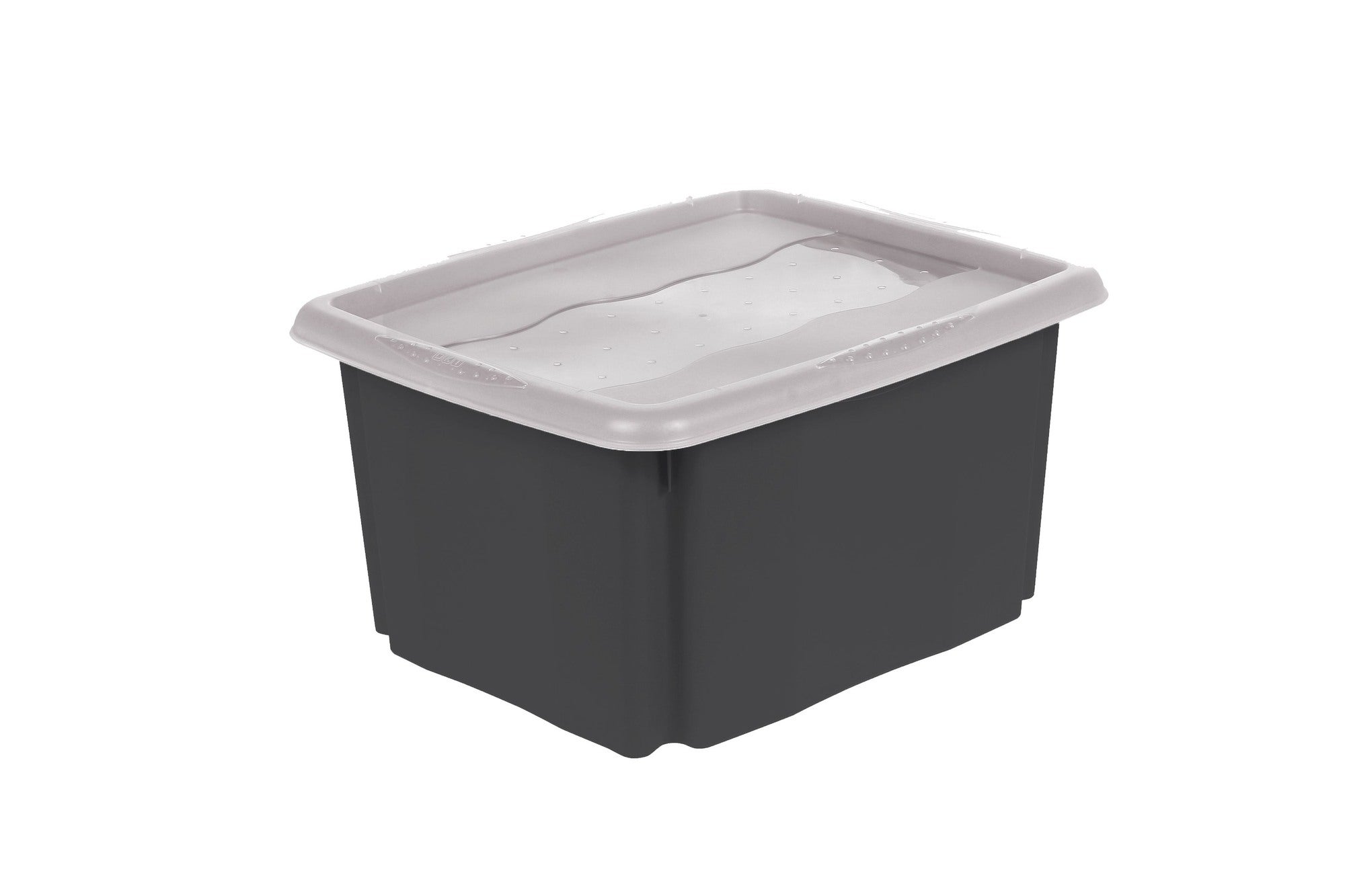 Skrzynka obrotowa z pokrywą 24 l grafit