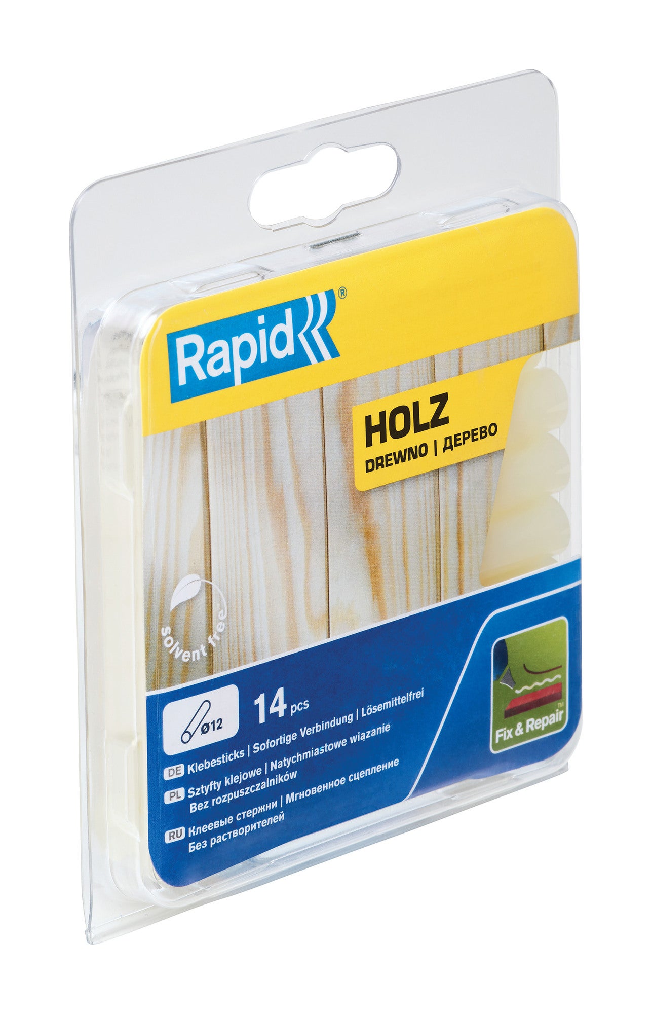 Wkłady klejowe do drewna 12 mm Rapid, 14 szt. 1