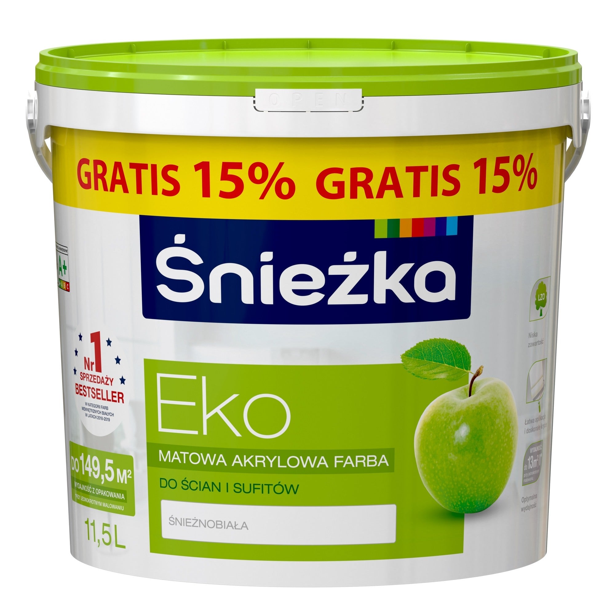Farba emulsyjna Śnieżka Eko biała 11,5 l