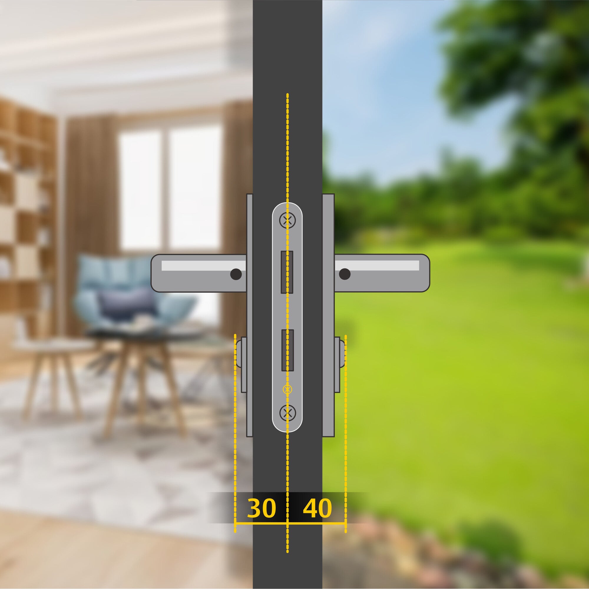 Wkladka drzwiowa Y150 30/40 mm 5