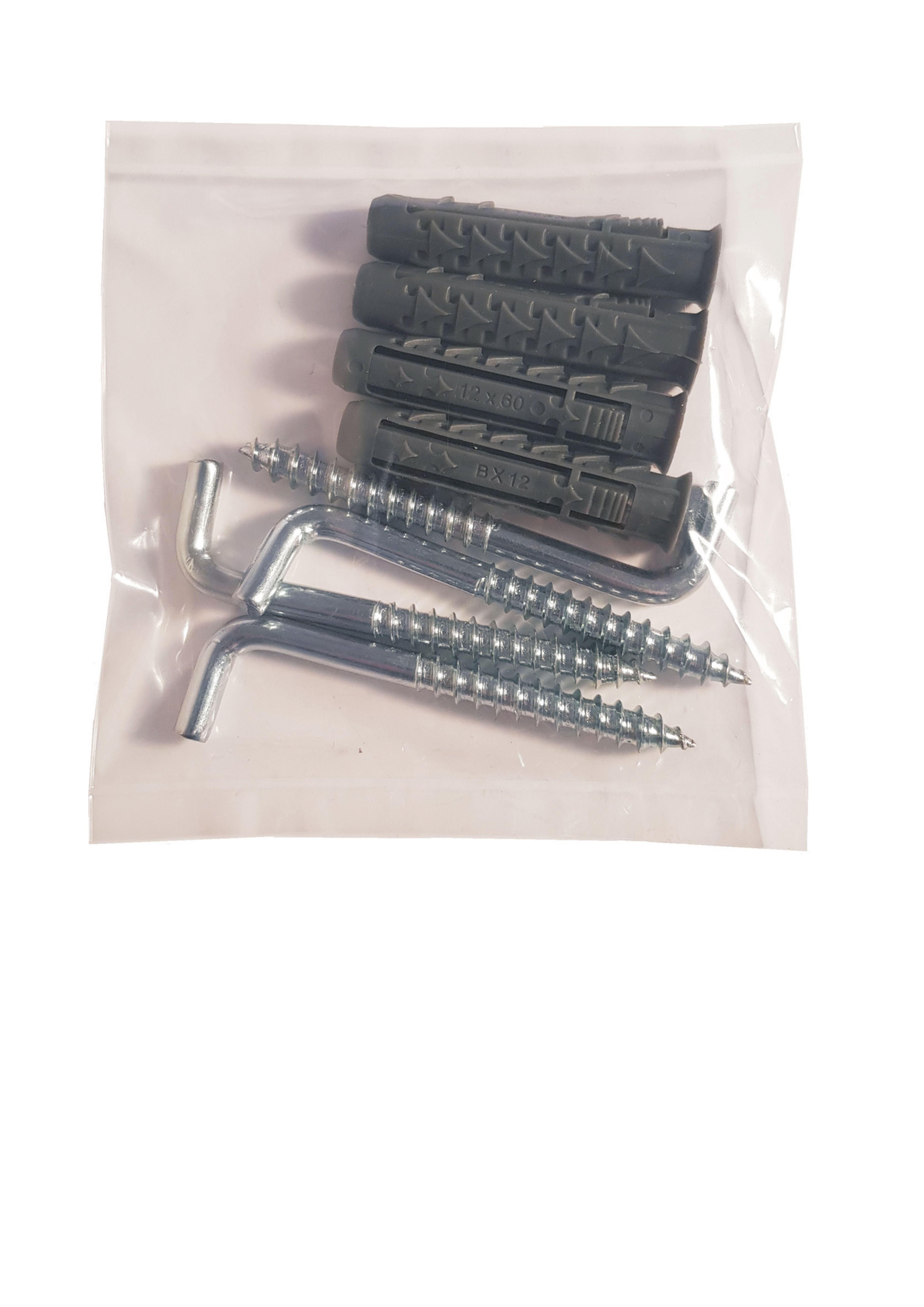 Kołek rozporowy fi 12 z hakiem prostym (4 szt.) 2