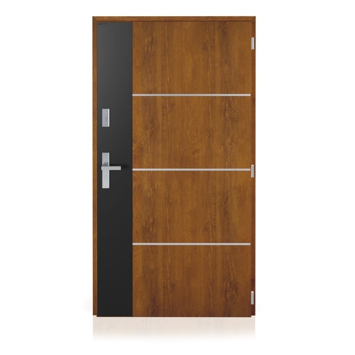 Drzwi zewnętrzne Nex Solid złoty dąb 90 prawe