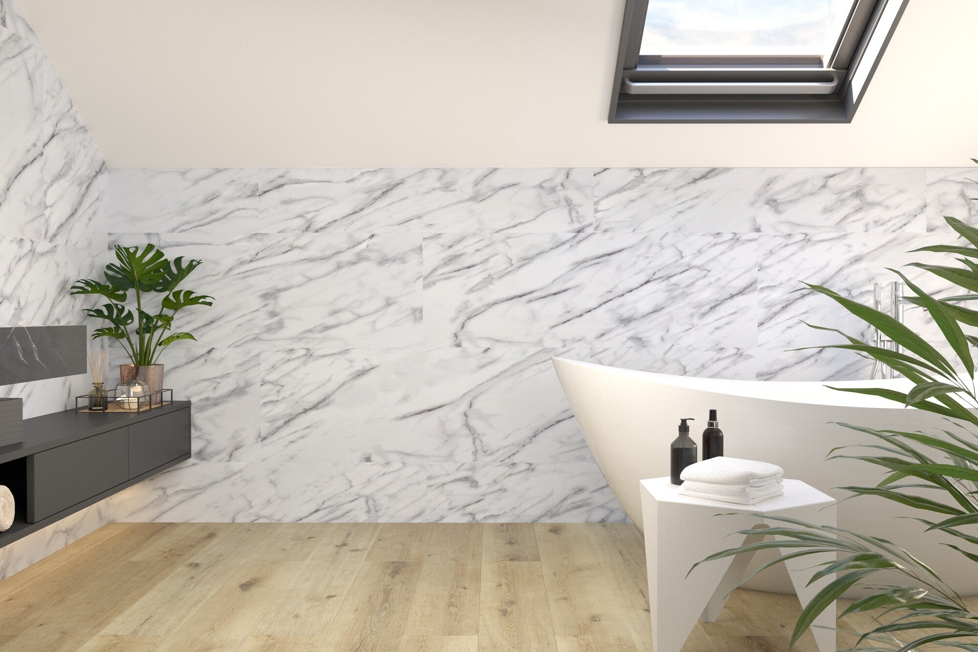 Panel ścienny Spectra Wall Marmur Bianco 4,0 mm 120x60 1