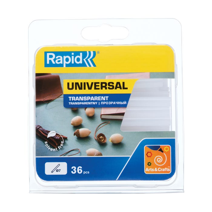 Klej uniwersalny przezroczysty 7 mm Rapid, 36 szt.