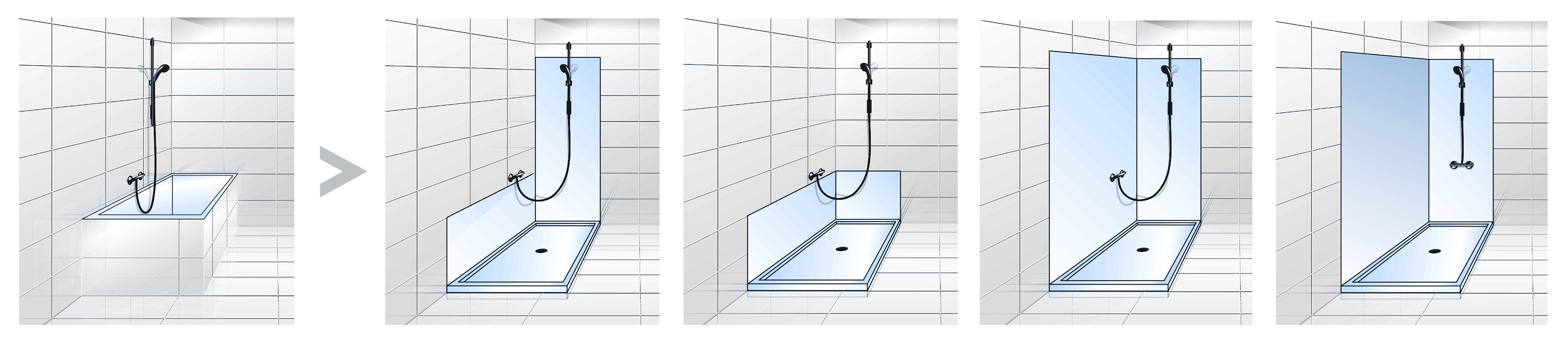 Ścianka prysznicowa Sched-pol Shower Plate 210x100 cm BRC9297CST 3