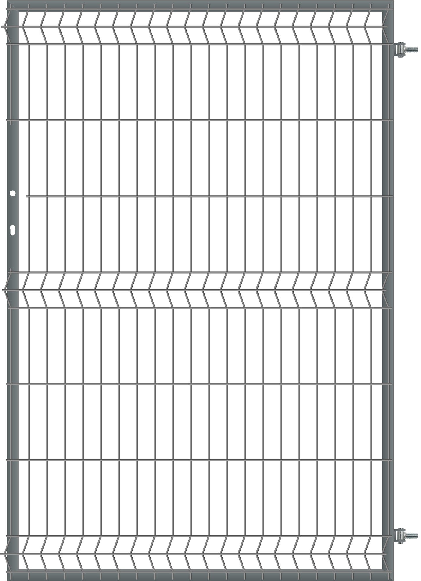 Furtka ogrodzeniowa panelowa antracyt, 150x100 cm, prawa