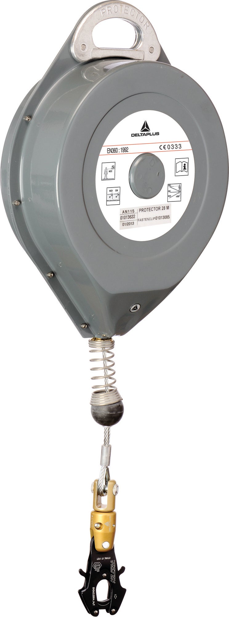Urządzenie samohamowne z liną stalową AN11730F Delta Plus 0