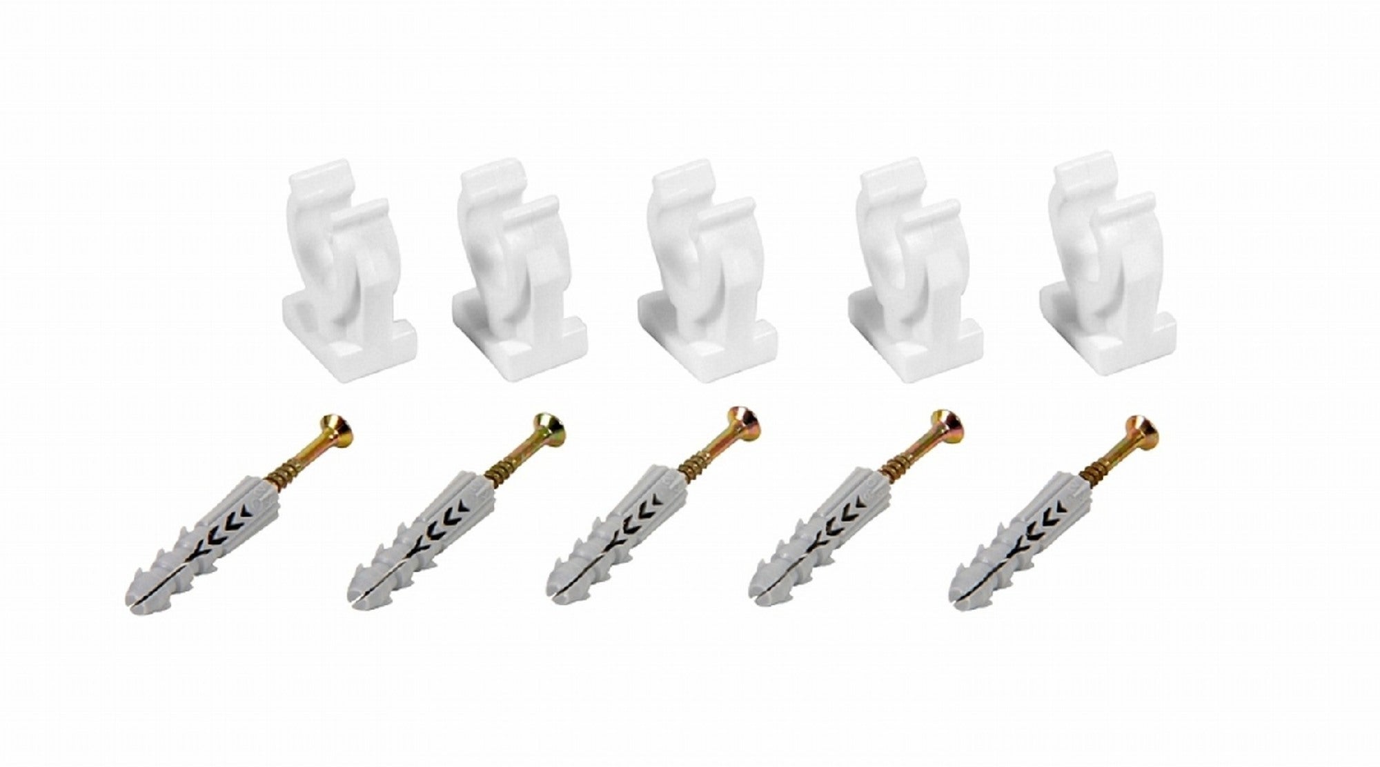 Uchwyt pojedyńczy ze śrubą i kołkiem 18 mm 5 szt