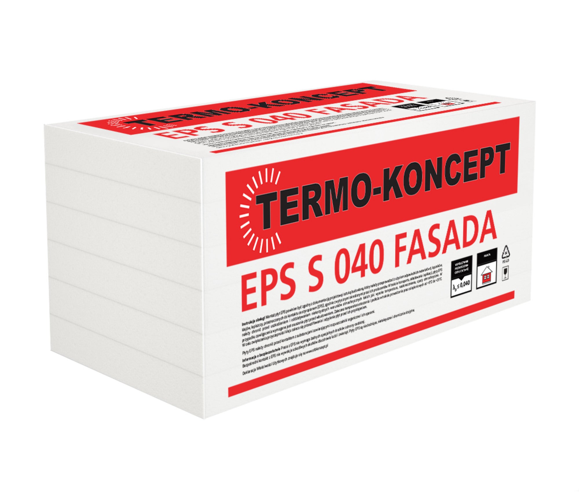 Styropian Termo-Koncept Fasada 20 cm EPS 0,040 W/(mK) 1,5 m2 0