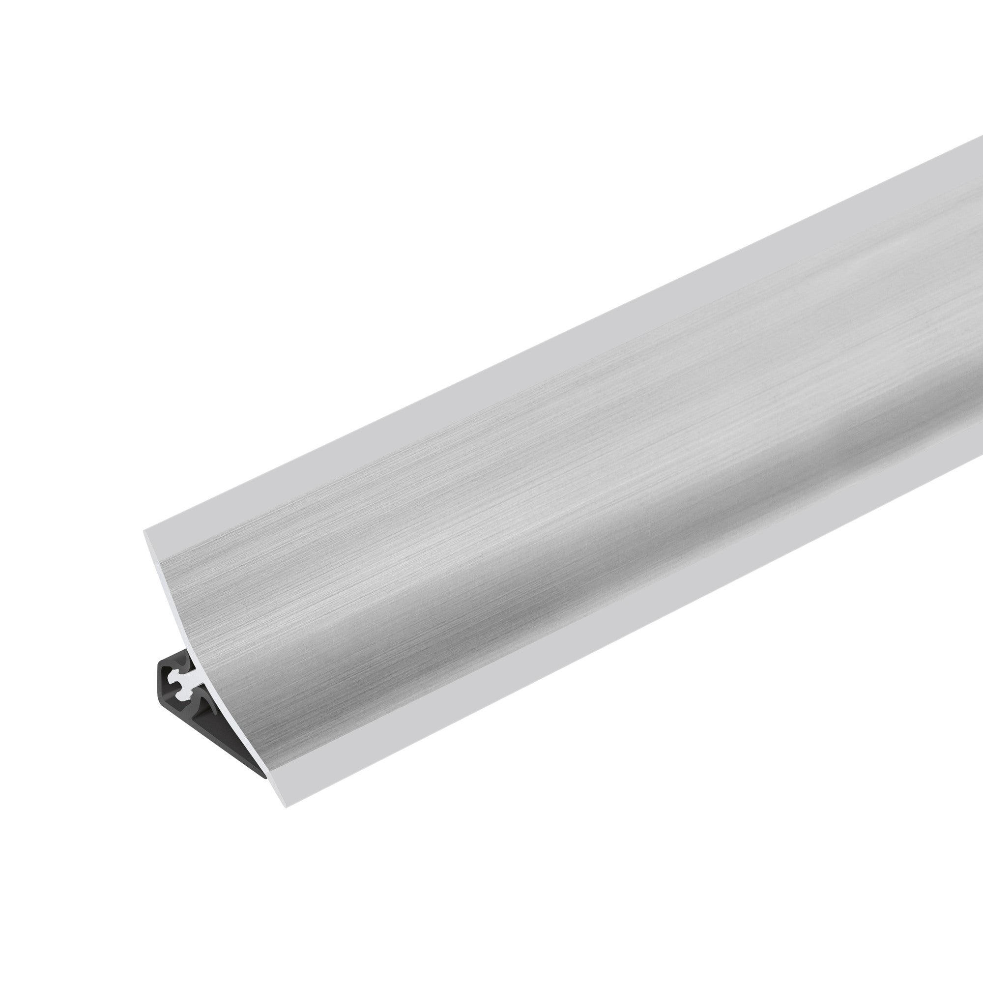 Listwa przyblatowa PVC wklęsła szeroka 21x21mm Cezar Aluminium mat 3m 0