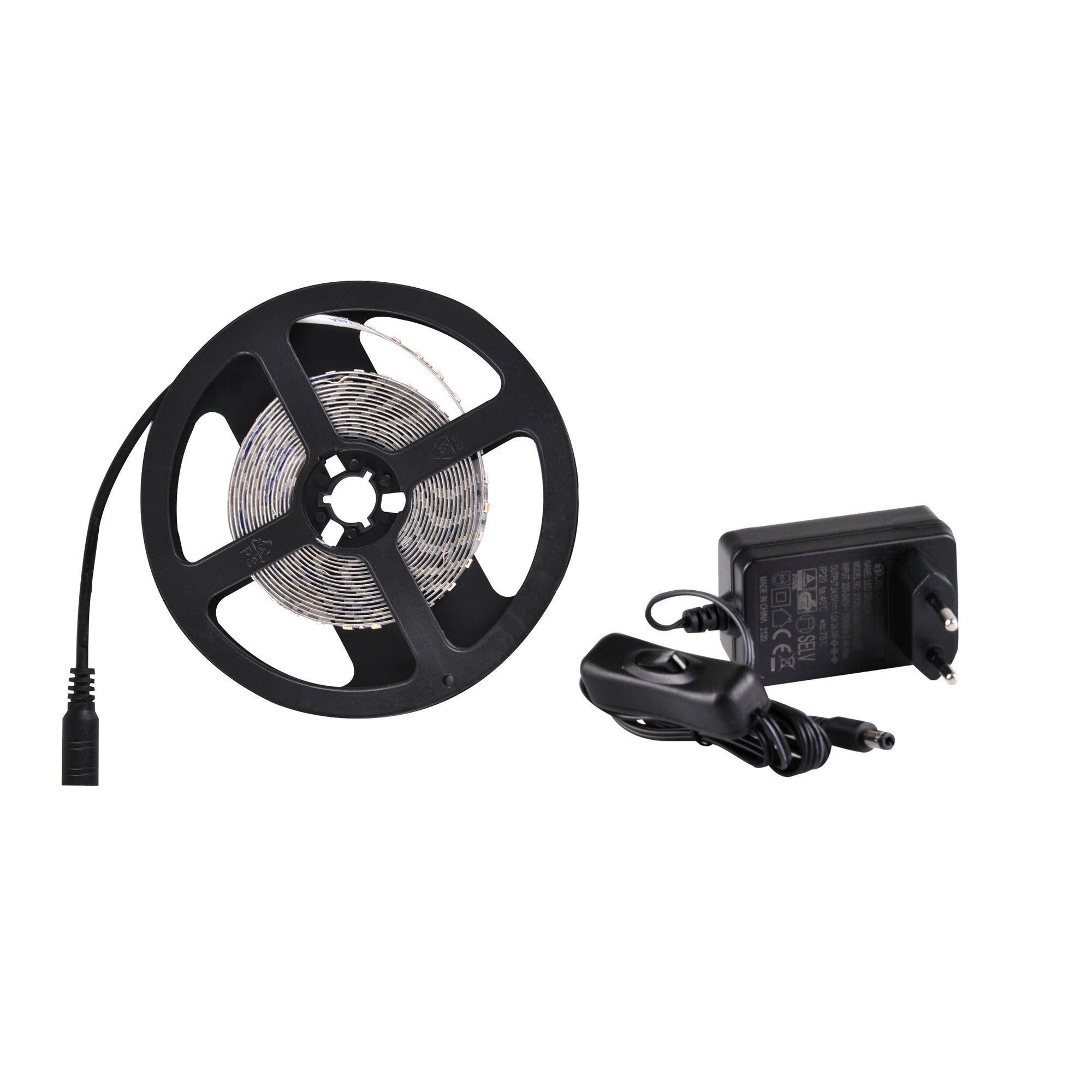 Zestaw taśma LED SMD 460lm/m 4000K 2m IP20 zasilacz, włącznik 0