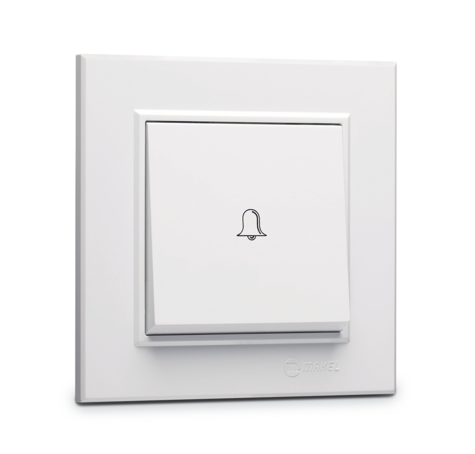 Karea biały przycisk dzwonek z ramką