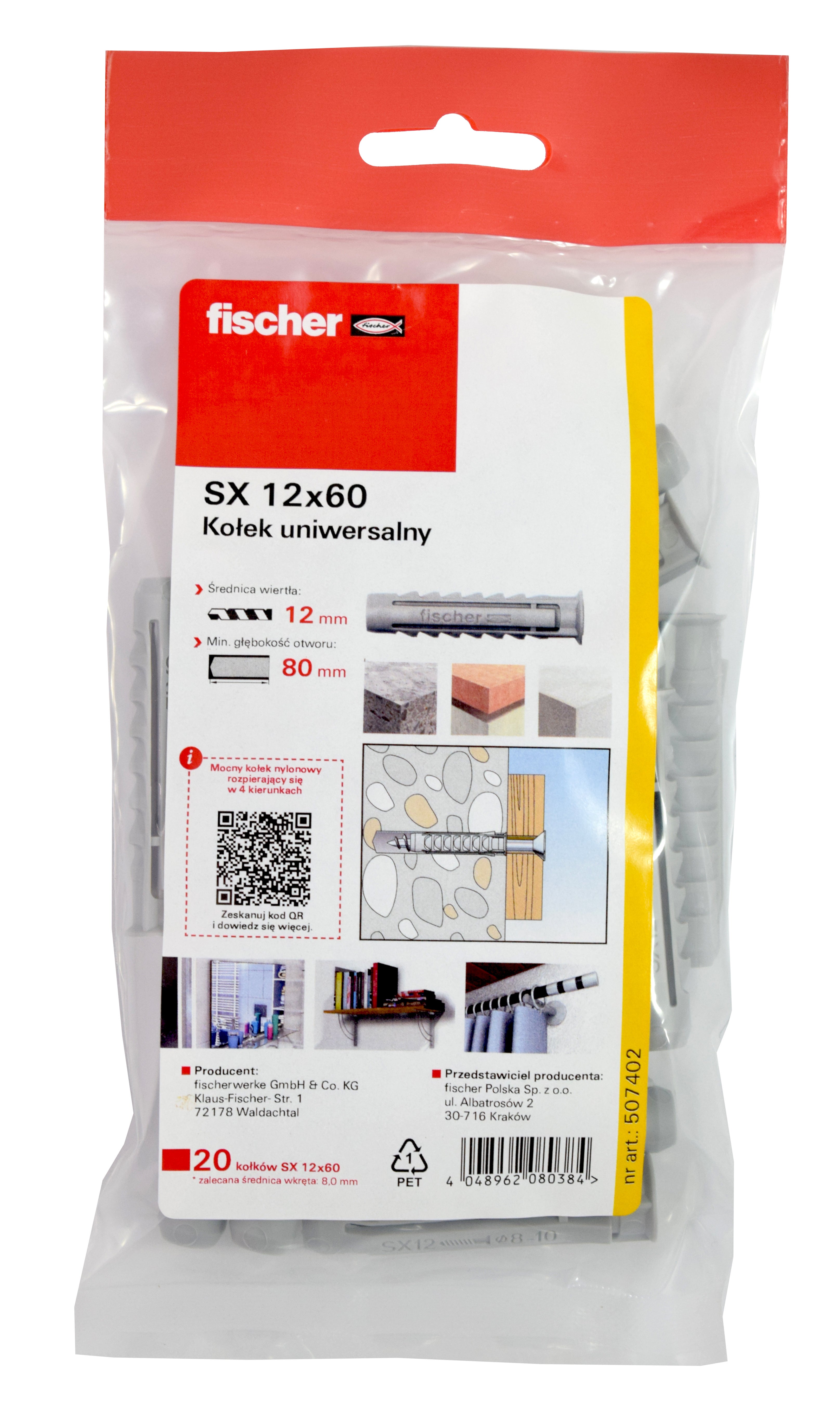 Kolek rozporowy SX 12x60 mm (20 szt.) 1