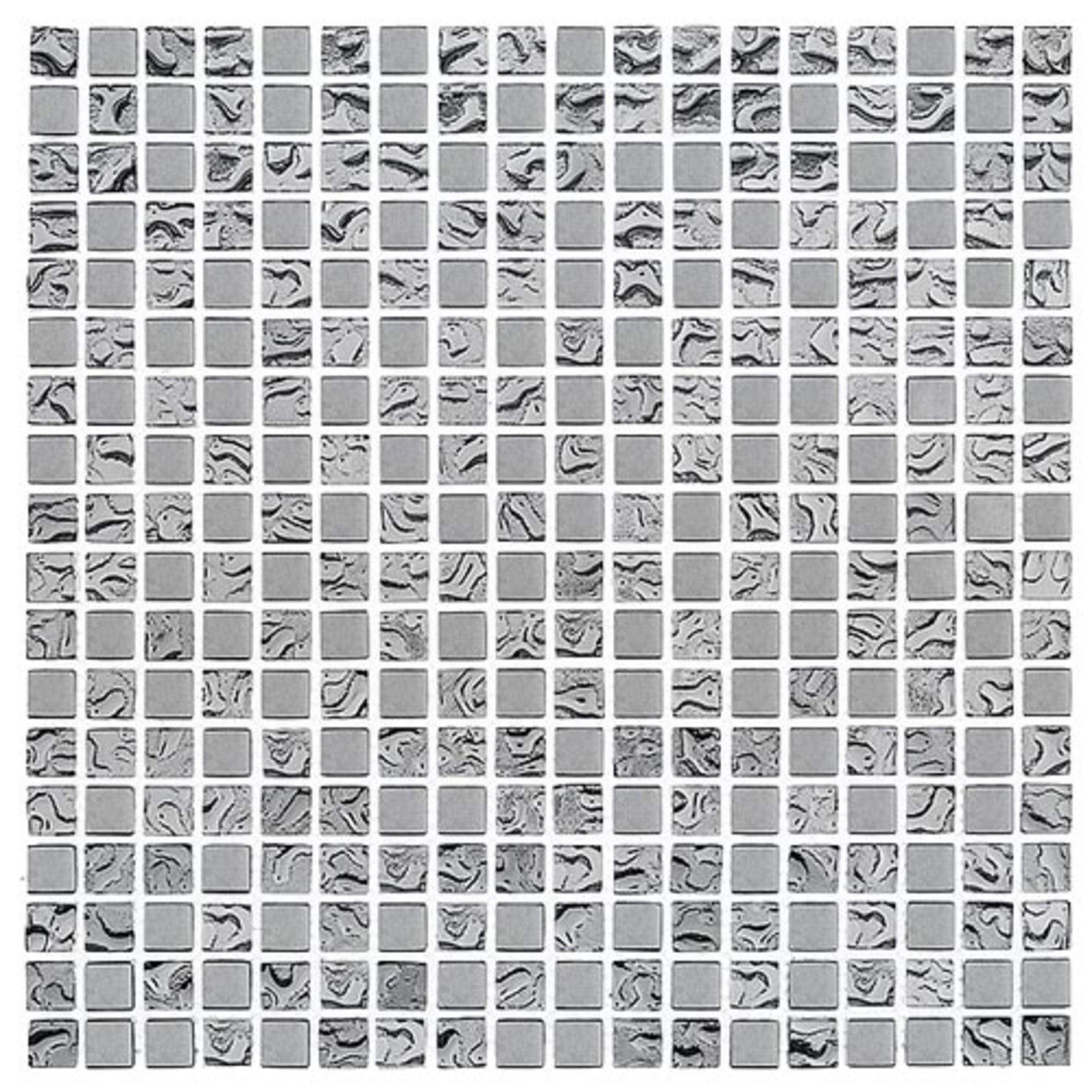 Mozaika szklana DD1 Silver Mix 15 30x30 cm