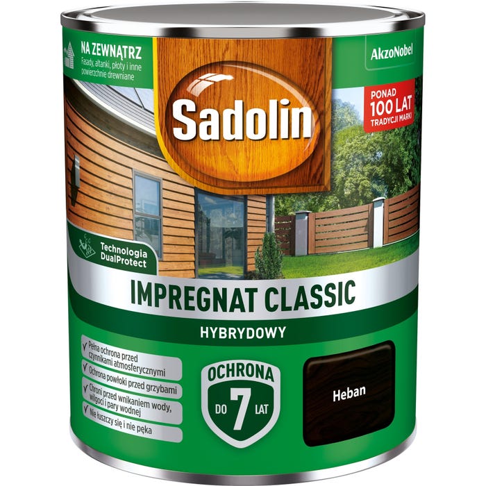 Impregnat hybrydowy Sadolin Classic heban 0,75l