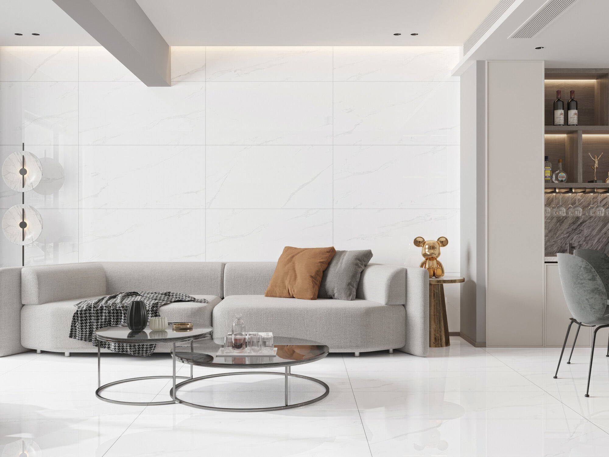 Gres polerowany Statuario Silver 60x120 cm 1.44 m2 1